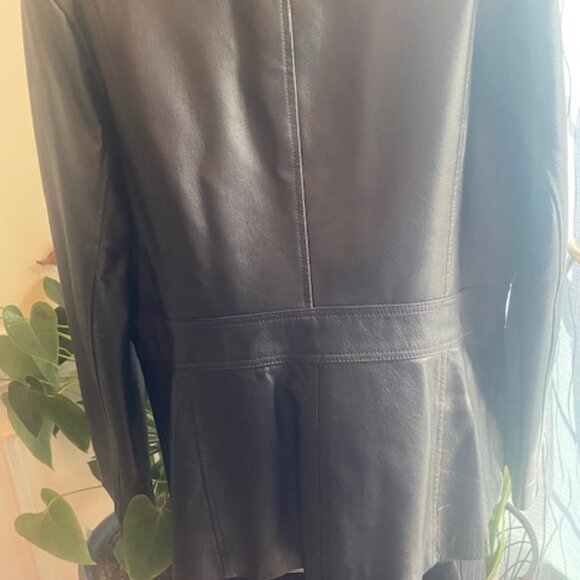 Croft & Borrow Women’s Black Leather Jacket, Size Large - Picture 6 of 6